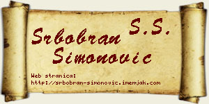 Srbobran Simonović vizit kartica